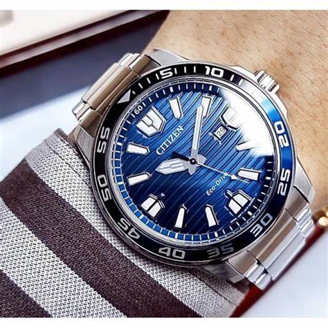 CITIZENCitizen Eco - Drive AW1525 - 81L Men's Watch - Blue Dial, Stainless Steel BraceletWATCHESEcecile