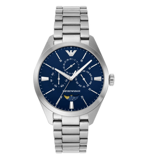 EMPORIO ARMANIEmporio Armani AR11553 Men's Watch - Silver Steel, Blue Dial, 43mmWATCHESEcecile