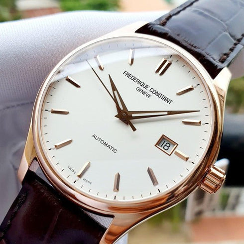FREDERIQUE CONSTANTFrederique Constant FC - 303V5B4 Men's Automatic Watch - Rose Gold - Plated Case, Brown Leather StrapWATCHESEcecile