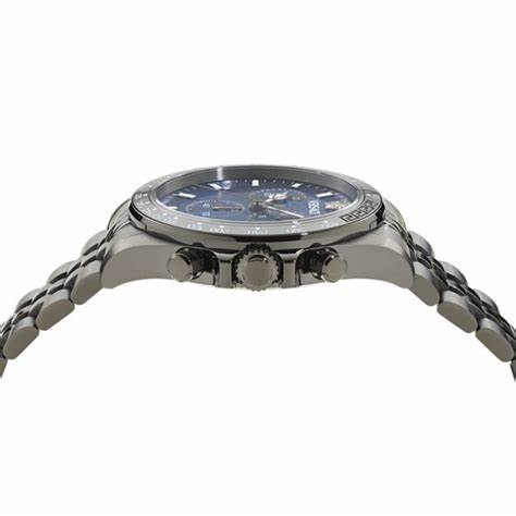 Versace Greca Chr Wave VE0H00625 Men’s Chronograph – Gunmetal, Blue Dial, 43 mm