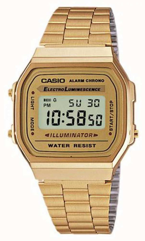 CASIO & VINTAGECasio A168WG - 9EF Vintage Gold Digital Watch - Stainless Steel BraceletWATCHESEcecile