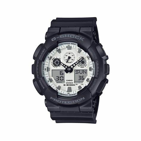 CASIO G - SHOCKCasio G - SHOCK GA - 100WD - 1AER Men's Watch – Black and White Analog - DigitalWATCHESEcecile