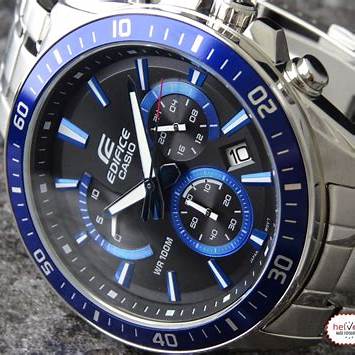 CASIO EDIFICECasio Edifice EFR - 552D - 1A2VUEF Men's Chronograph Watch – Black Dial with Blue Accents, Stainless Steel BraceletWATCHESEcecile