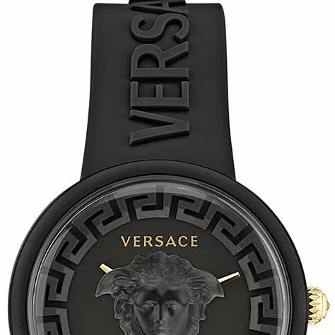 Versace Medusa Pop VE6G00223 Damenuhr - schwarzes Silikonarmband, 39mm
