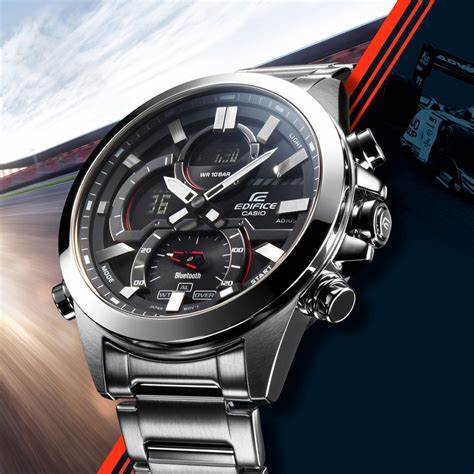 CASIO EDIFICECasio Edifice ECB - 30D - 1AEF Men's Watch - Black Dial, Stainless Steel BandWATCHESEcecile
