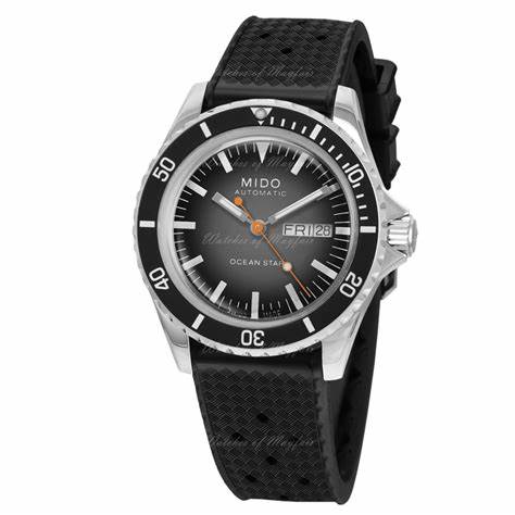Mido Montre Homme Ocean Star Tribute Gradient M026.830.17.081.00 Automatique - Cadran gris dégradé, bracelet caoutchouc noir