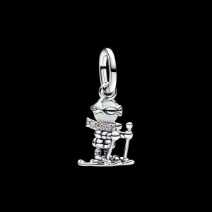 PANDORAPandora Moments Skier Dangle Charm 793514C01 - Sterling Silver with Lab - Created OpalBIJOUXEcecile