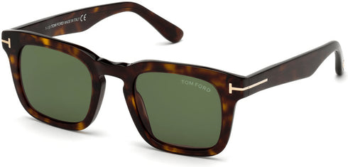 TOM FORDTom Ford Dax FT0751 - S Square Sunglasses – Green Lenses, Dark Havana Acetate FrameEYEWEAREcecile