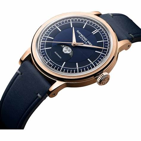 RAYMOND WEILRaymond Weil Millesime Moon Phase 39.5mm Automatic Watch - Rose Gold PVD, Midnight Blue DialWATCHESEcecile