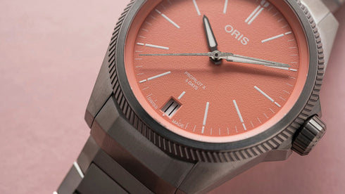 Orologio Oris ProPilot X Calibro 400 39 mm in titanio - Quadrante salmone, riserva di carica di 5 giorni