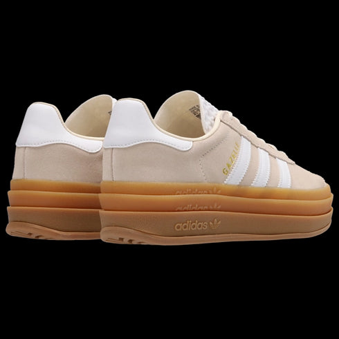 Adidas Gazelle Audacieuse Blanche Or Femme