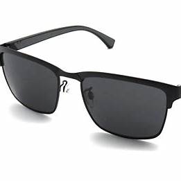 Emporio Armani EA 2087 3014/87 Occhiali da sole da uomo - Montatura nera opaca, lenti grigio scuro