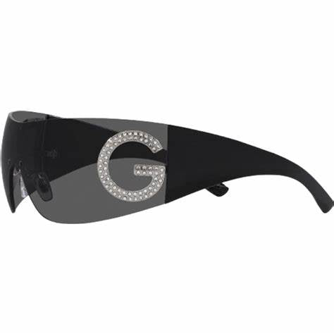 Dolce & Gabbana DG2298B 05/87 40 Women's Shield Sunglasses - Black Frame, Dark Gray Lenses