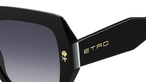 Etro 0010/S 807-9O Women's Cat-Eye Sunglasses - Black Frame, Gray Lenses