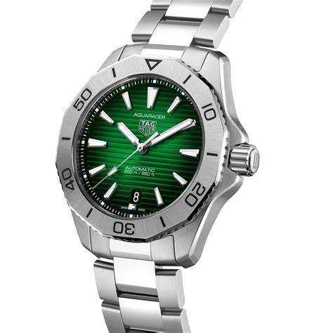 TAG HEUERTAG Heuer Aquaracer Professional 200 WBP2115.BA0627 Men's Watch - Green Dial, Steel BraceletWATCHESEcecile