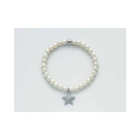 MILUNAMiluna PBR2553 - TPZ Women's Pearl Bracelet with Star Pendant and White TopazesJEWELRYEcecile