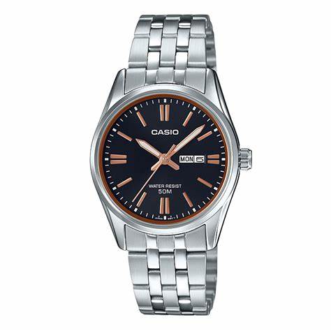 CASIO & VINTAGECasio LTP - 1335D - 1A2VDF Women's Watch - Black Dial, Stainless Steel BraceletWATCHESEcecile