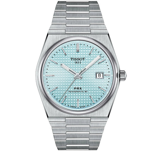 Tissot PRX Powermatic 80 T137.407.11.351.01 Reloj automático para hombre - Acero inoxidable 40mm, esfera azul hielo degradado