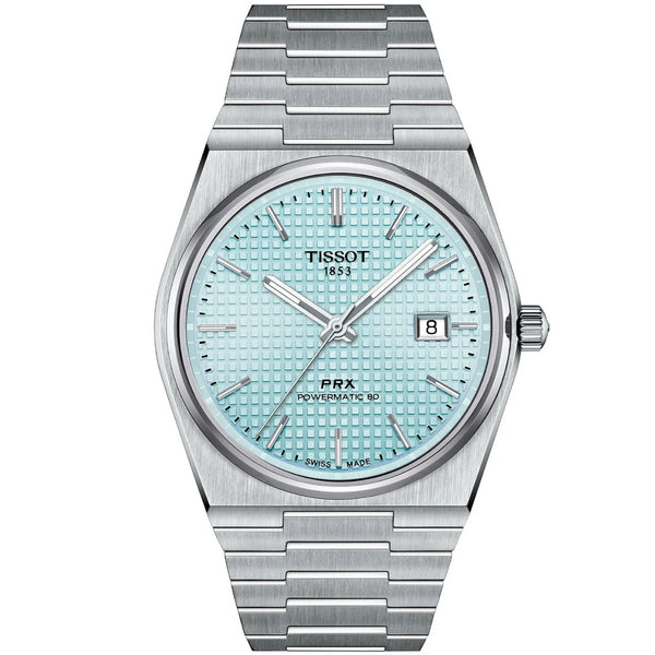Tissot PRX Powermatic 80 T137.407.11.351.01 Reloj automático para hombre - Acero inoxidable 40mm, esfera azul hielo degradado