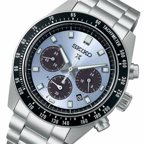 Seiko Prospex SSC935P1 Reloj Cronógrafo Solar Hombre - Esfera Azul, Acero inoxidable