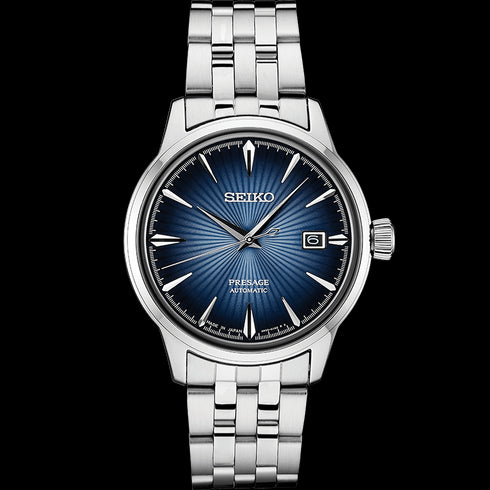 SEIKOSeiko Presage SRPB41J1 "Blue Moon" Automatic Men's Watch - 40.5mm Stainless Steel, Blue Sunburst DialWATCHESEcecile