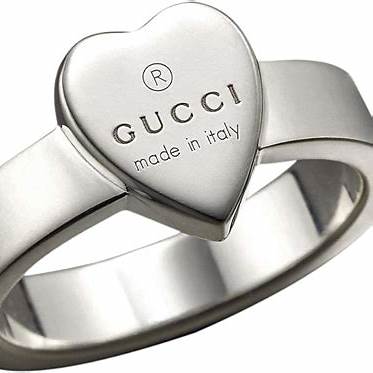 Bague en argent sterling Gucci Trademark Heart - Taille 6