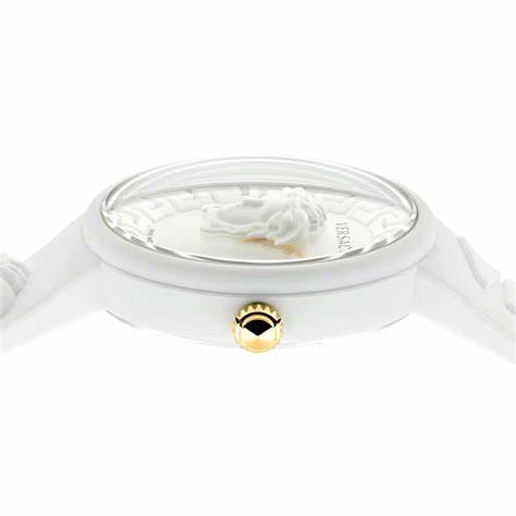 Versace Medusa Pop VE6G00123 Damenuhr - Weißes Silikonarmband, 39mm