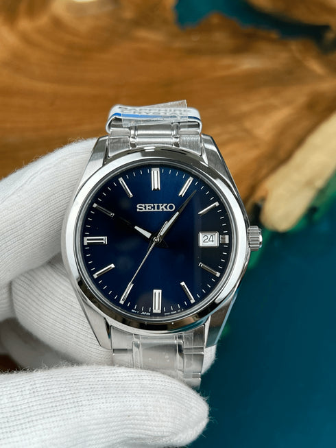 SEIKOSeiko SUR309P1 Men's Quartz Watch - Blue Dial, Stainless Steel BraceletWATCHESEcecile