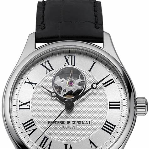 FREDERIQUE CONSTANTFrederique Constant Classics Heart Beat Automatic FC - 310MC5B6 Men's Watch – Silver Dial, Black Leather StrapWATCHESEcecile