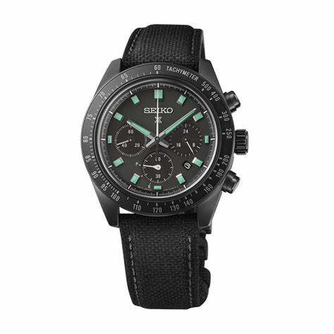 Seiko Prospex SSC923P1 Reloj Cronógrafo Solar Hombre - Esfera Negra, Correa Nylon Negra