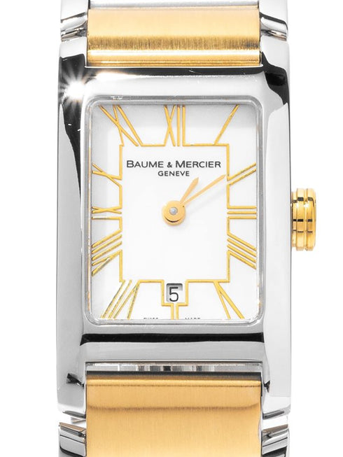 Baume & Mercier Hampton Classic MOA08777 Reloj de cuarzo para mujer - Esfera nacarada, brazalete bicolor