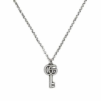 GUCCIGucci GG Marmont Sterling Silver Key Necklace (Model YBB627757001)JEWELRYEcecile