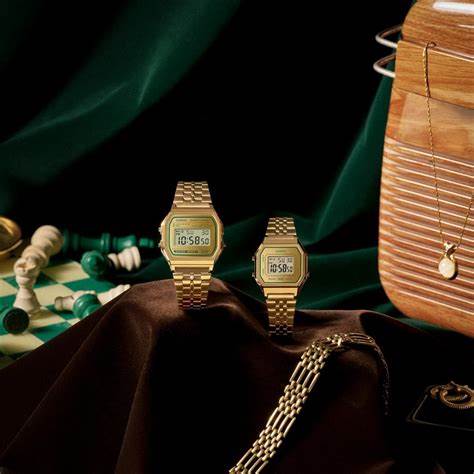 CASIO & VINTAGECasio Vintage A158WEGV - 9AEF Unisex Digital Watch – Gold and GreenWATCHESEcecile