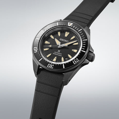 Seiko Prospex SRPL15K1 Reloj de buceo automático para hombre - Esfera negra, correa de silicona negra