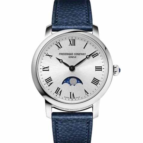 FREDERIQUE CONSTANTFrederique Constant FC - 206RS1S6 Women's Watch - Silver Dial, Stainless Steel Case, Blue Leather StrapWATCHESEcecile