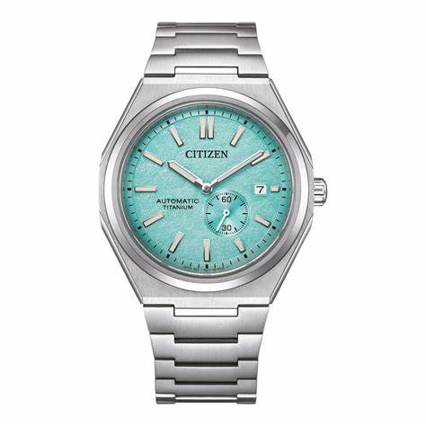Citizen NJ0180-80M Super Titanium - 40,5 mm Automatico, quadrante verde, 100 m WR