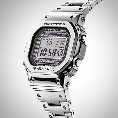 CASIO & VINTAGECasio G - Shock GMW - B5000D - 1ER Men's Full - Metal Digital Watch - Silver Stainless Steel, Bluetooth, SolaWATCHESEcecile