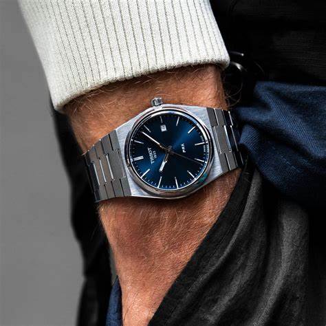 Tissot PRX T137.410.11.041.00 Reloj de cuarzo para hombre - 40mm Acero inoxidable, esfera azul