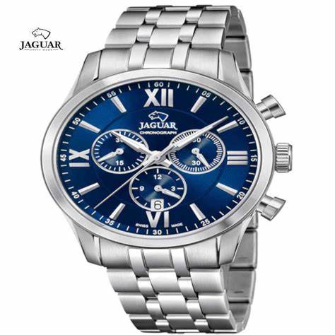 JAGUAR: Jaguar J963/2 Men's Chronograph Watch - Blue Dial, Stainless Steel BraceletWATCHESEcecile
