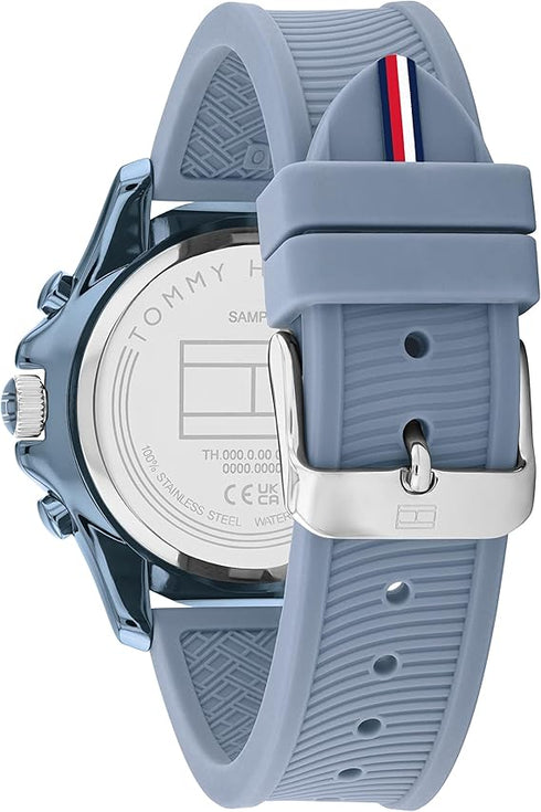 Tommy Hilfiger 1782571 Orologio al quarzo da donna - Quadrante blu, cinturino in silicone, 41 mm