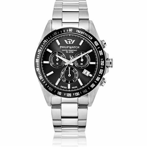 PHILIP WATCHPhilip Watch Caribe R8273607002 Men's Chronograph - Stainless Steel Bracelet, Black DialWATCHESEcecile