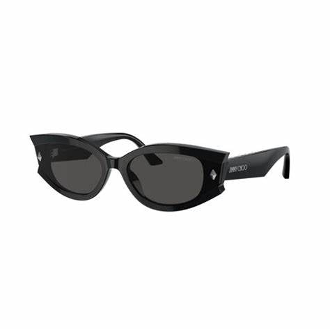 Jimmy Choo JC 5015U Damen-Sonnenbrille - 62mm, schwarzer Rahmen mit dunkelgrauen Gläsern