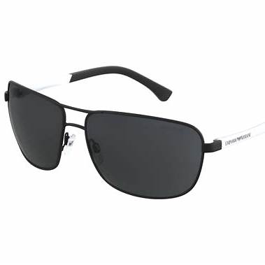 Emporio Armani EA 2033 3094/87 Gafas de sol para hombre - montura negro mate, lentes gris oscuro