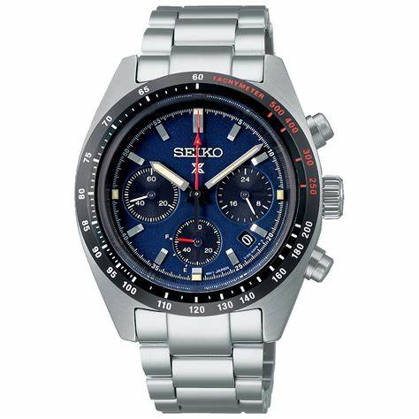 Seiko Prospex Speedtimer SSC815P1 Reloj Cronógrafo Solar Hombre - 39mm Acero Inoxidable, Esfera Azul