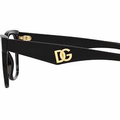 Dolce & Gabbana DG3374 501 M 53 Lunettes carrées pour femme - Monture noire