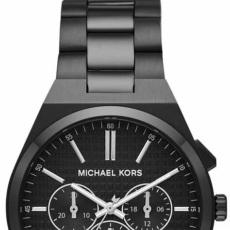 Michael Kors MK9146 Herrenuhr Lennox Schwarz Edelstahl Chronograph