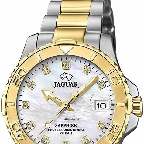 JAGUARJaguar Women's Swiss Quartz Watch - Model J896/3, Two - Tone Stainless Steel, Mother - of - Pearl Dial, Crystal AccentsWATCHESEcecile