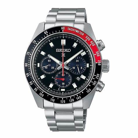 Seiko Prospex SSC915P1 Reloj Cronógrafo Solar Hombre - Esfera Negra, Acero Inoxidable