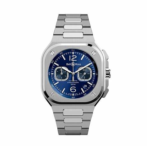 BELL & ROSSBell & Ross BR 05 Chrono Blue Steel BR05C - BU - ST/SST – 42mm Blue Dial, Stainless Steel BraceletWATCHESEcecile