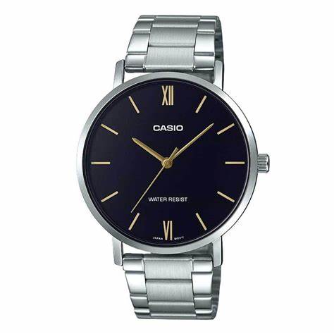 CASIO & VINTAGECasio LTP - VT01D - 1BUDF Women's Stainless Steel Watch – Black DialWATCHESEcecile